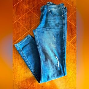 Men’s Vintage Genes Black Slim Fit Blue Jeans W34, L32. NWOT.